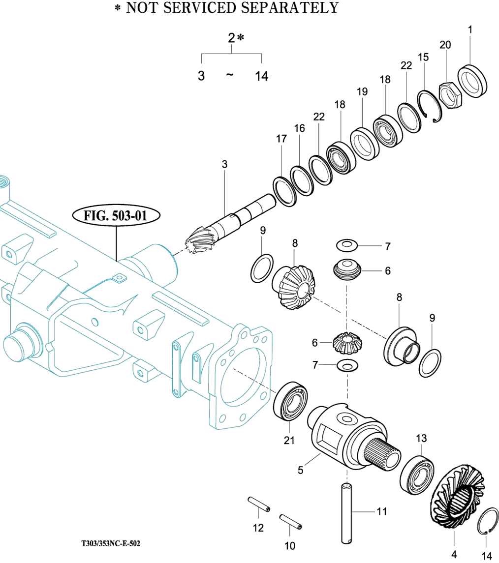 502 - FRONT DIFFERENTIAL GEARS