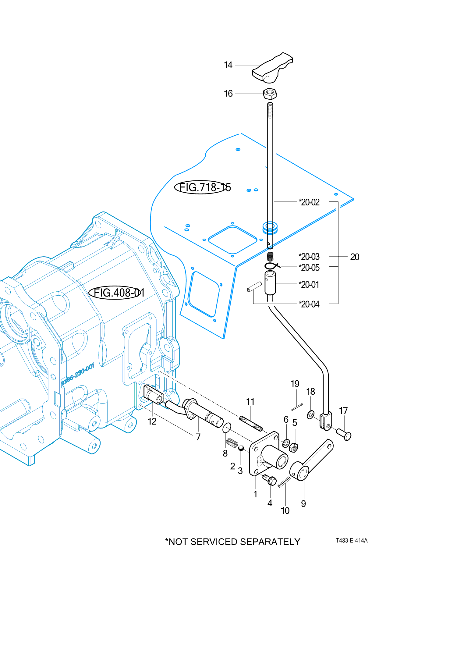 414 - 4WD CHANGE LEVER