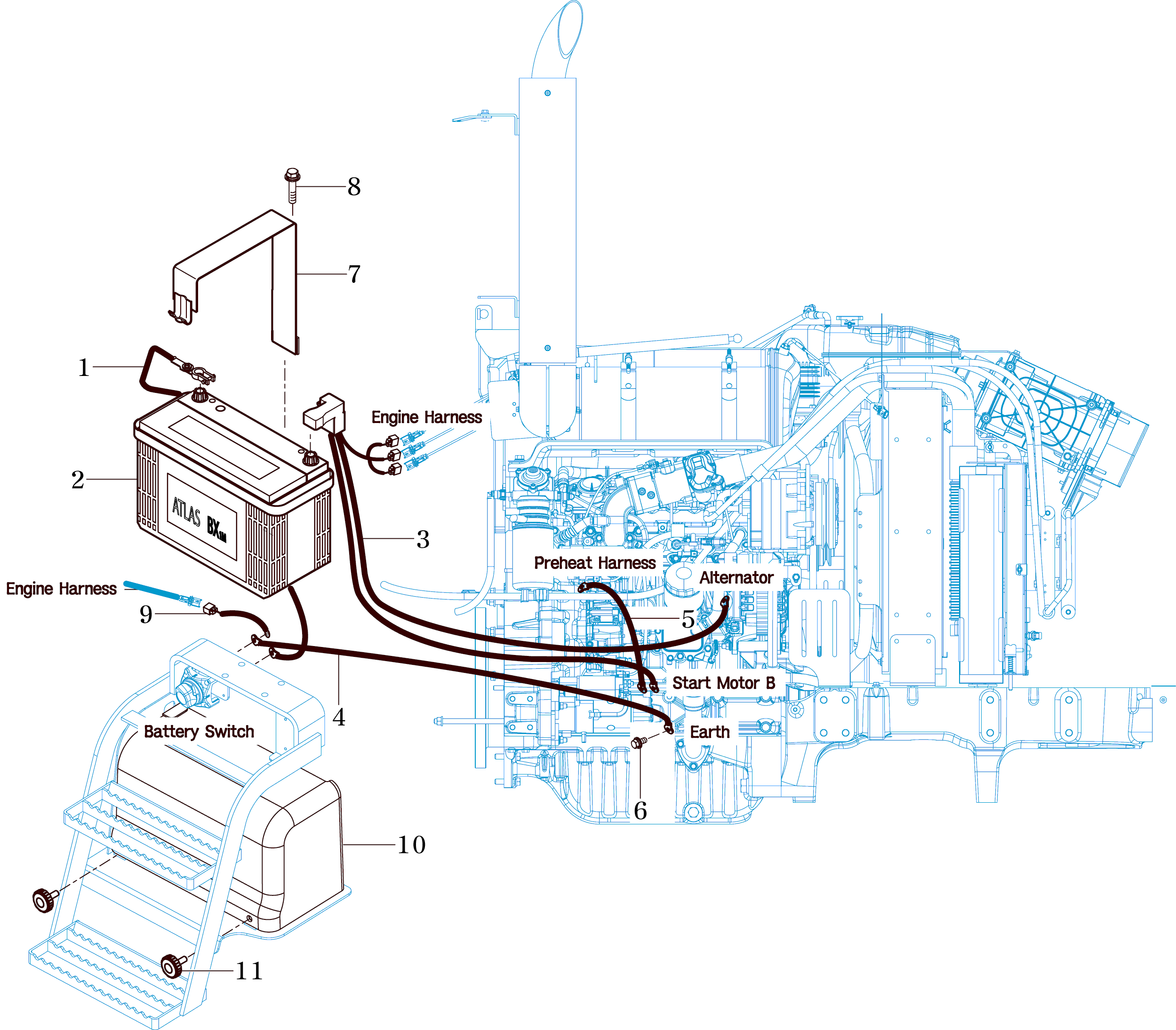 801 - BATTERY & MOUNTING