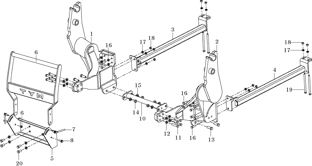 003 - MOUNTING FRAME ASSEMBLY (EX47T00013)