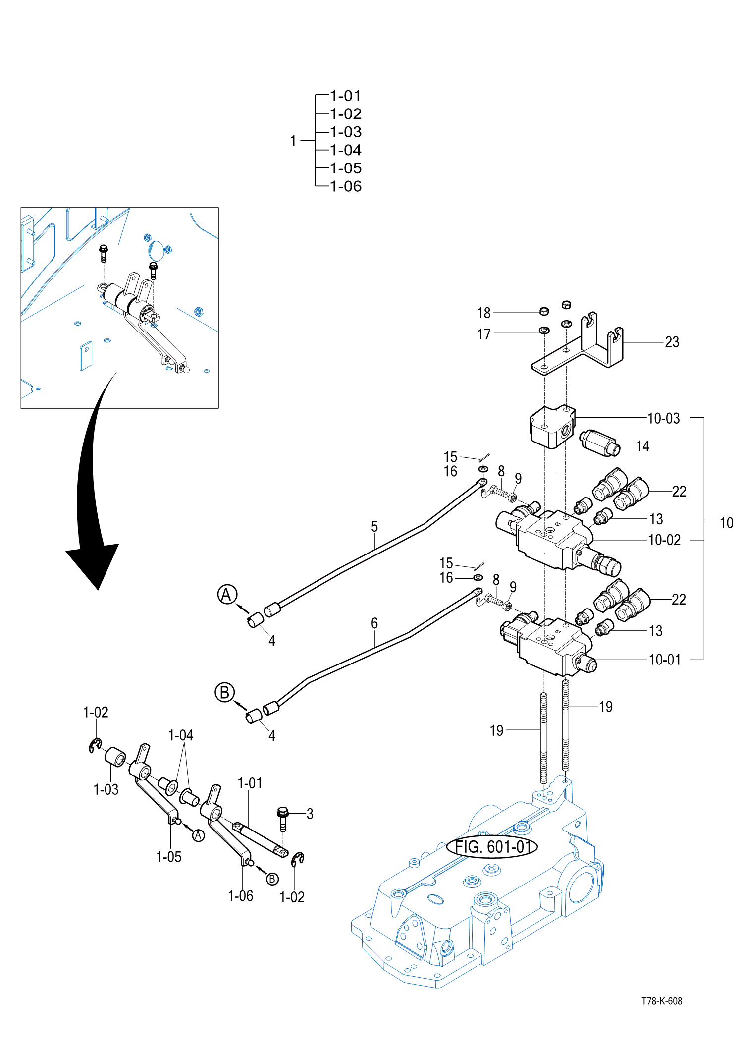 606 - EXTERIOR HYD.VALVE