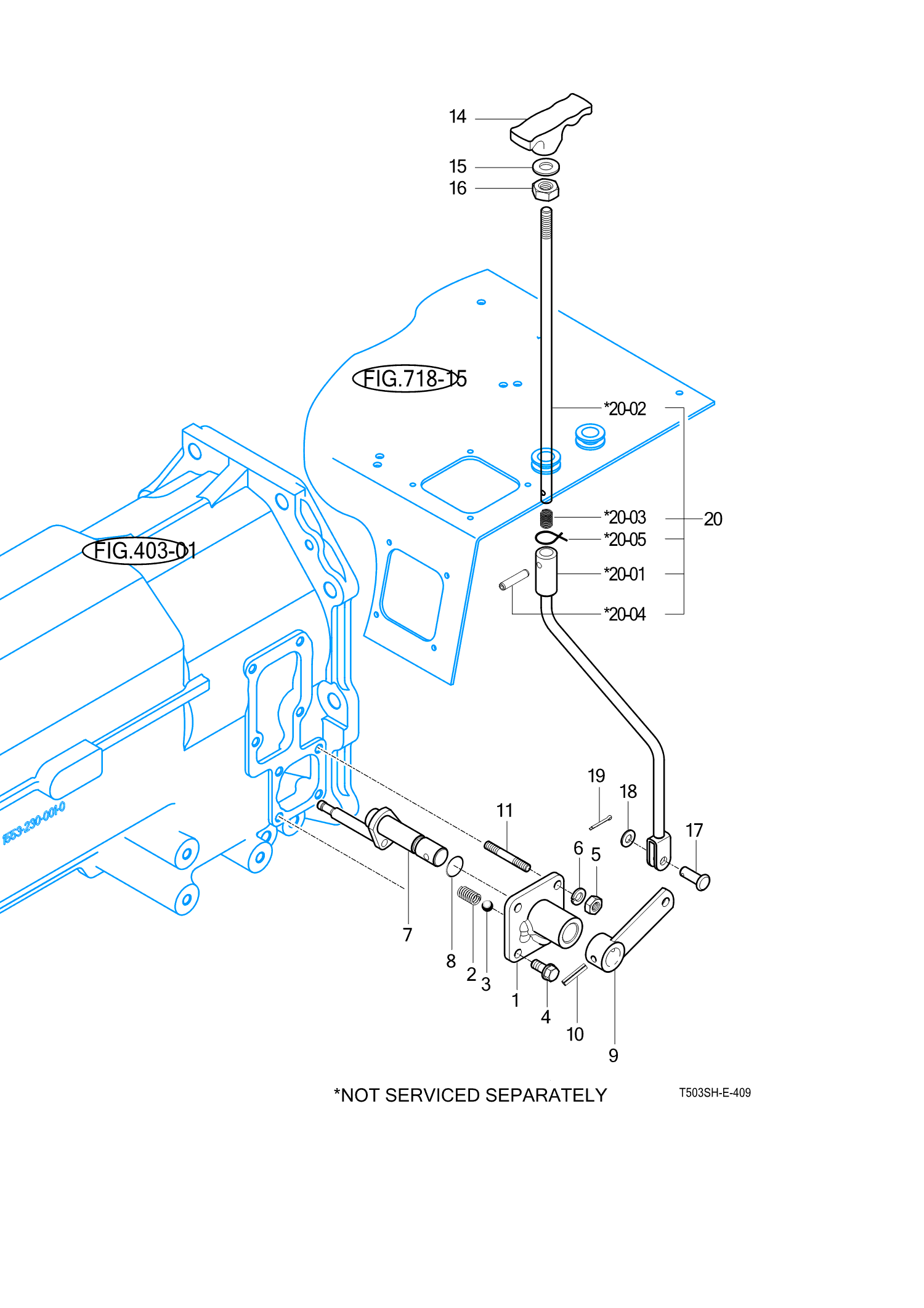 409 - 4WD CHANGE LEVER