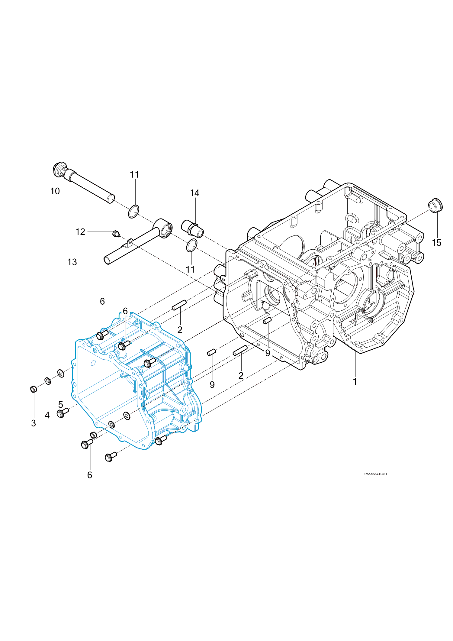 411 - REAR TRANSMISSION CASE
