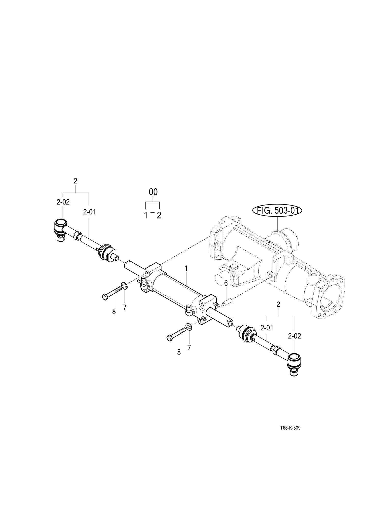 309 - POWER STEERING CYLINDER