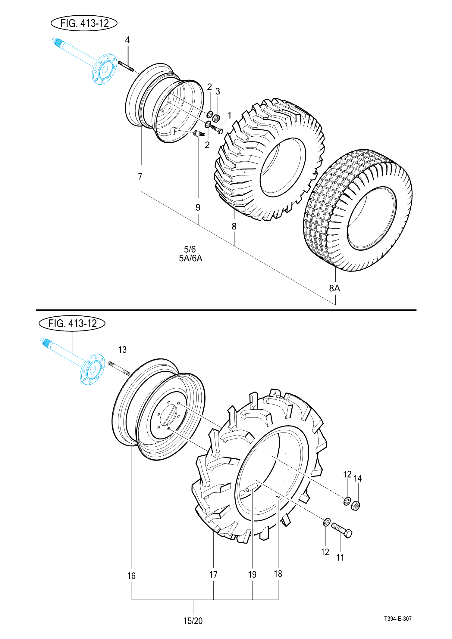 307 - REAR WHEEL MOUNTING