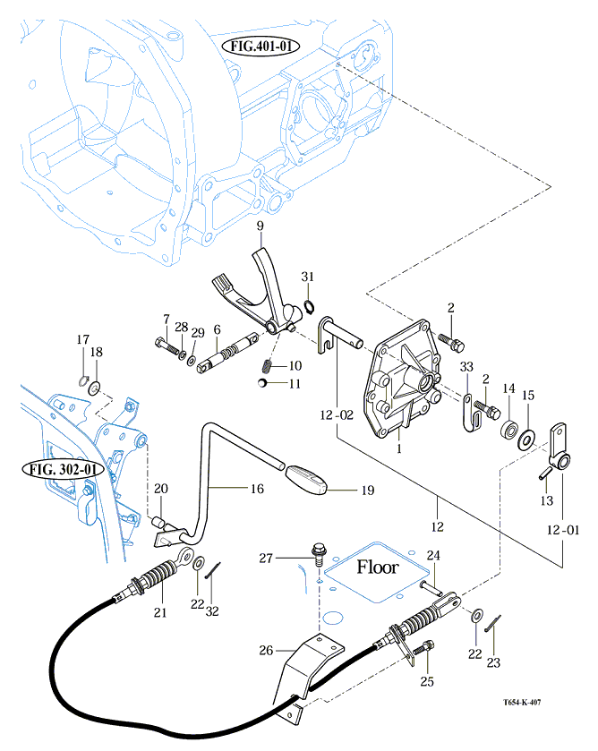 407 - REVERSE CHANGE LEVER