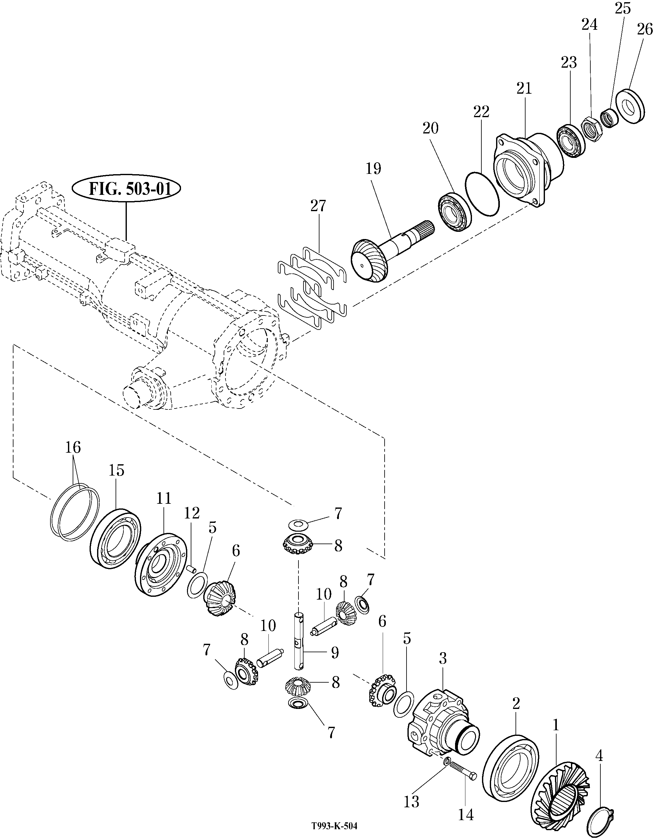 504 - FRONT DIFFERENTIAL GEARS