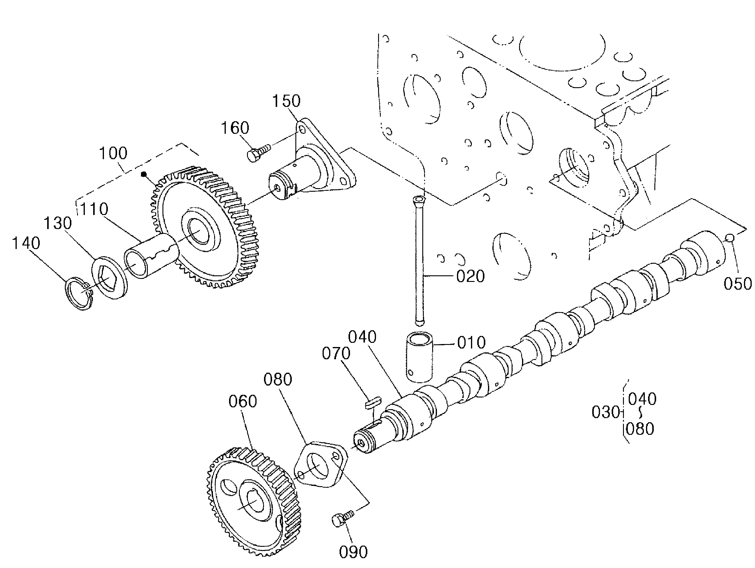 101-1 - CAMSHAFT & IDLE GEAR SHAFT