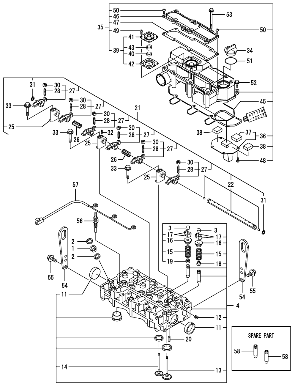 104 - CYLINDER HEAD & BONNET