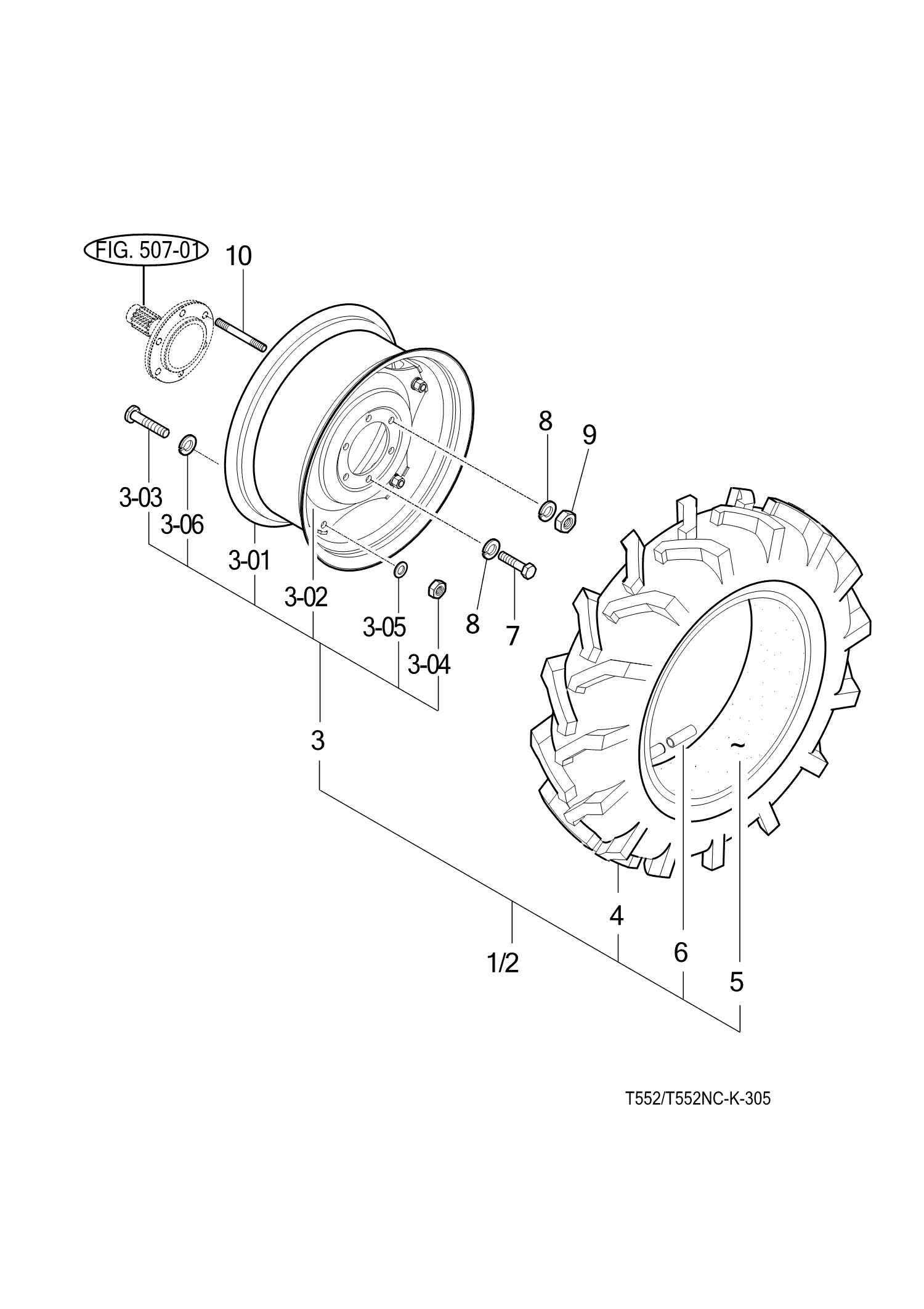 305 - FORNT WHEEL 305 - FORNT WHEEL