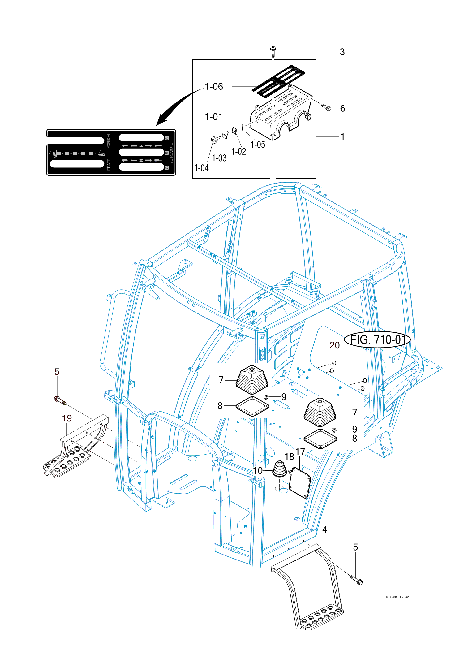 704A - LEVER COVER & STEP