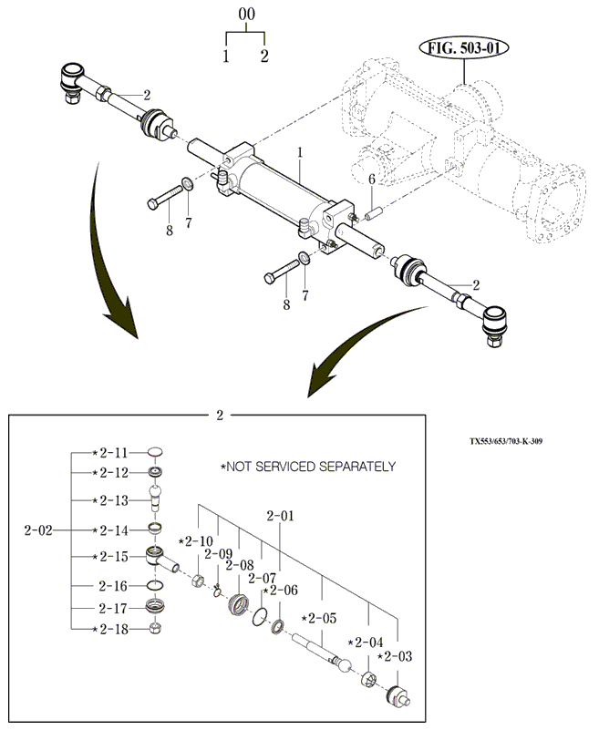 309 - POWER STEERING CYLINDER