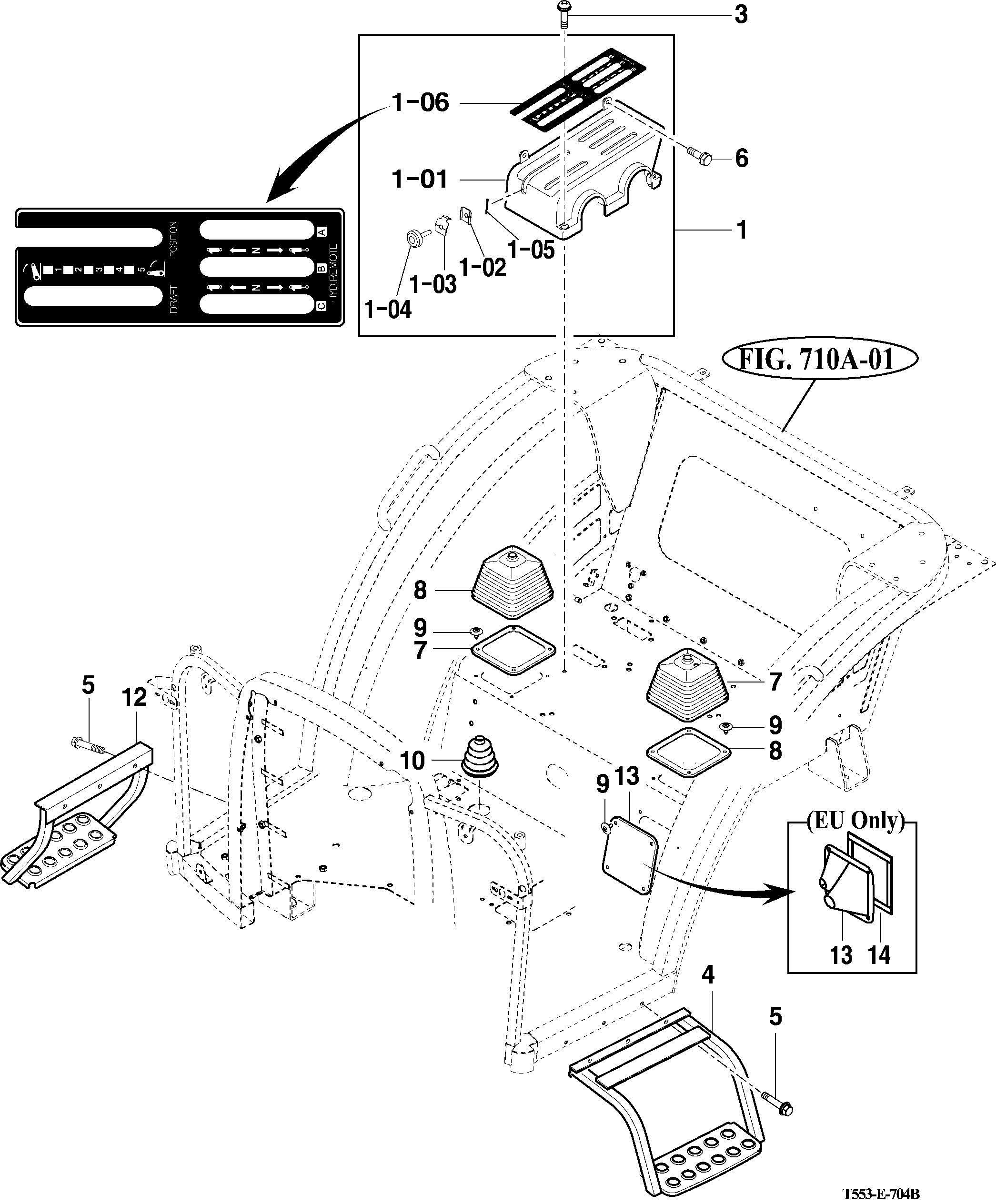 704B - LEVER COVER & STEP-NON CAB