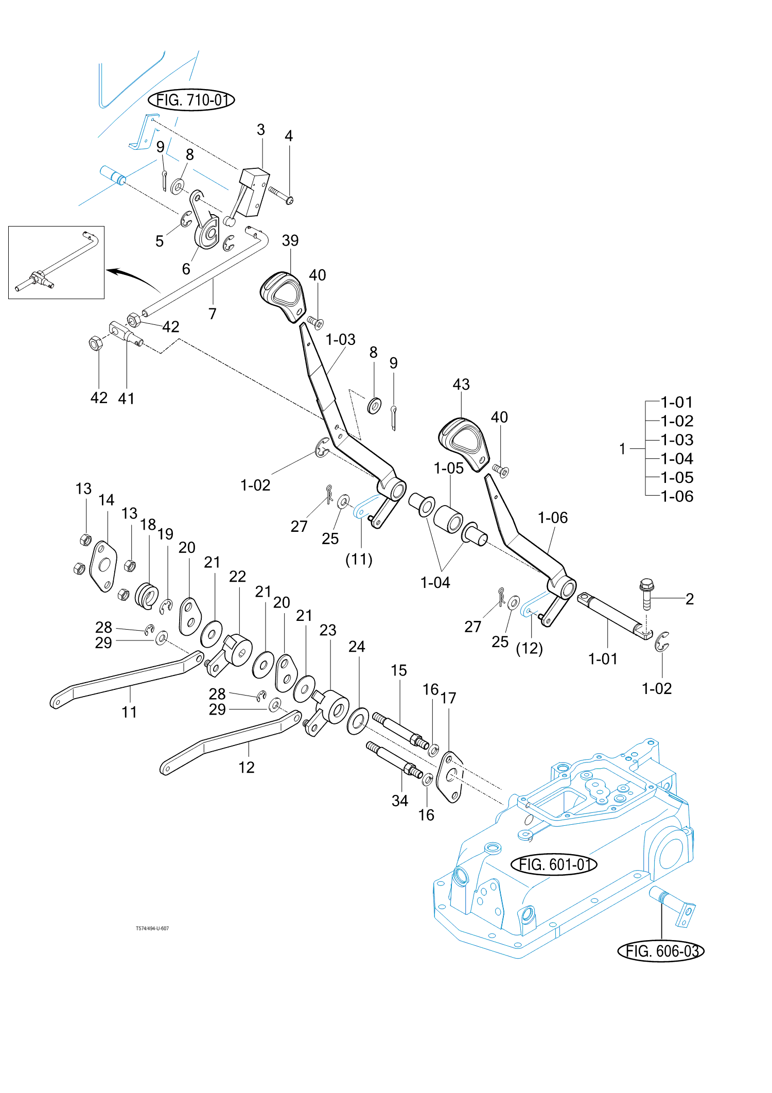607 - POSITION & DRAFT LEVER (1) 607 - POSITION & DRAFT LEVER (1)
