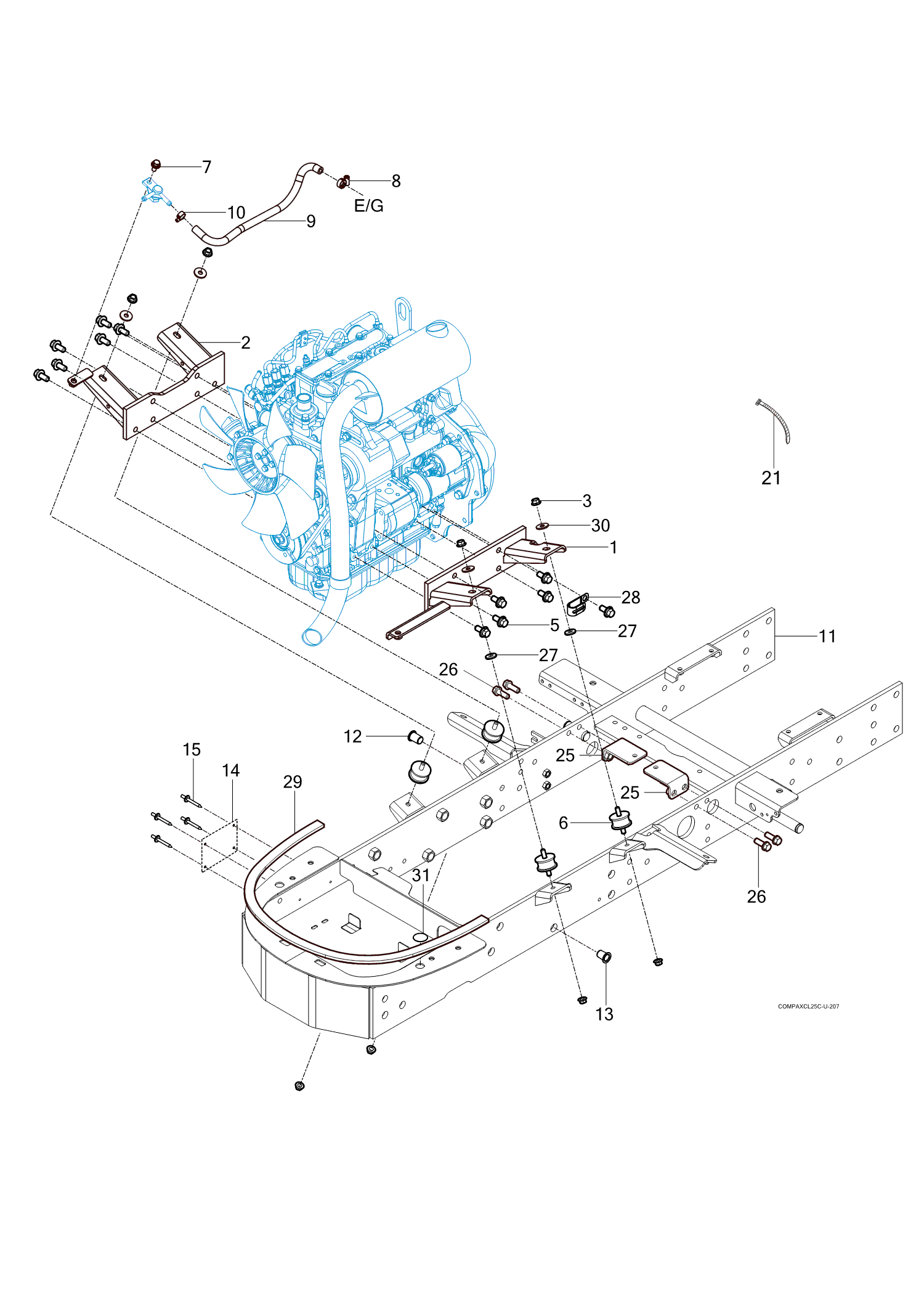 207 - ENGINE MOUNTING