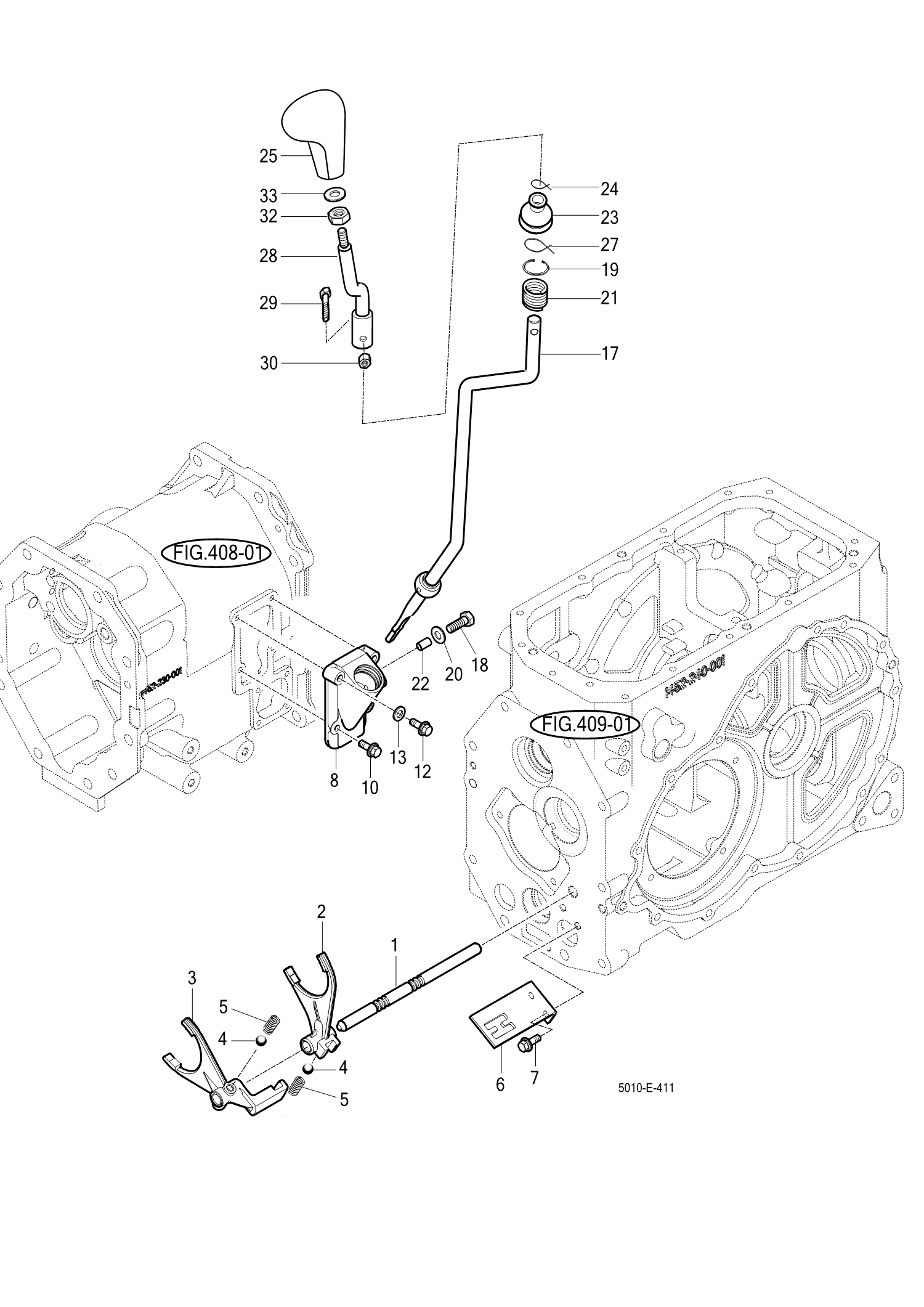 411 - SUB CHANGE LEVER