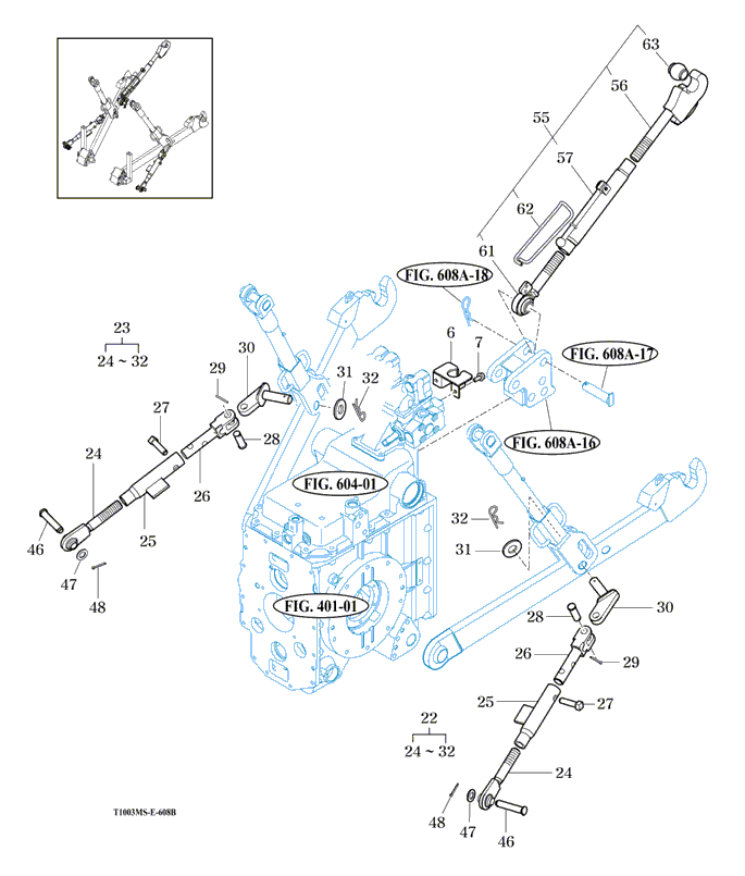 608B - HIT & 3-POINT LINK