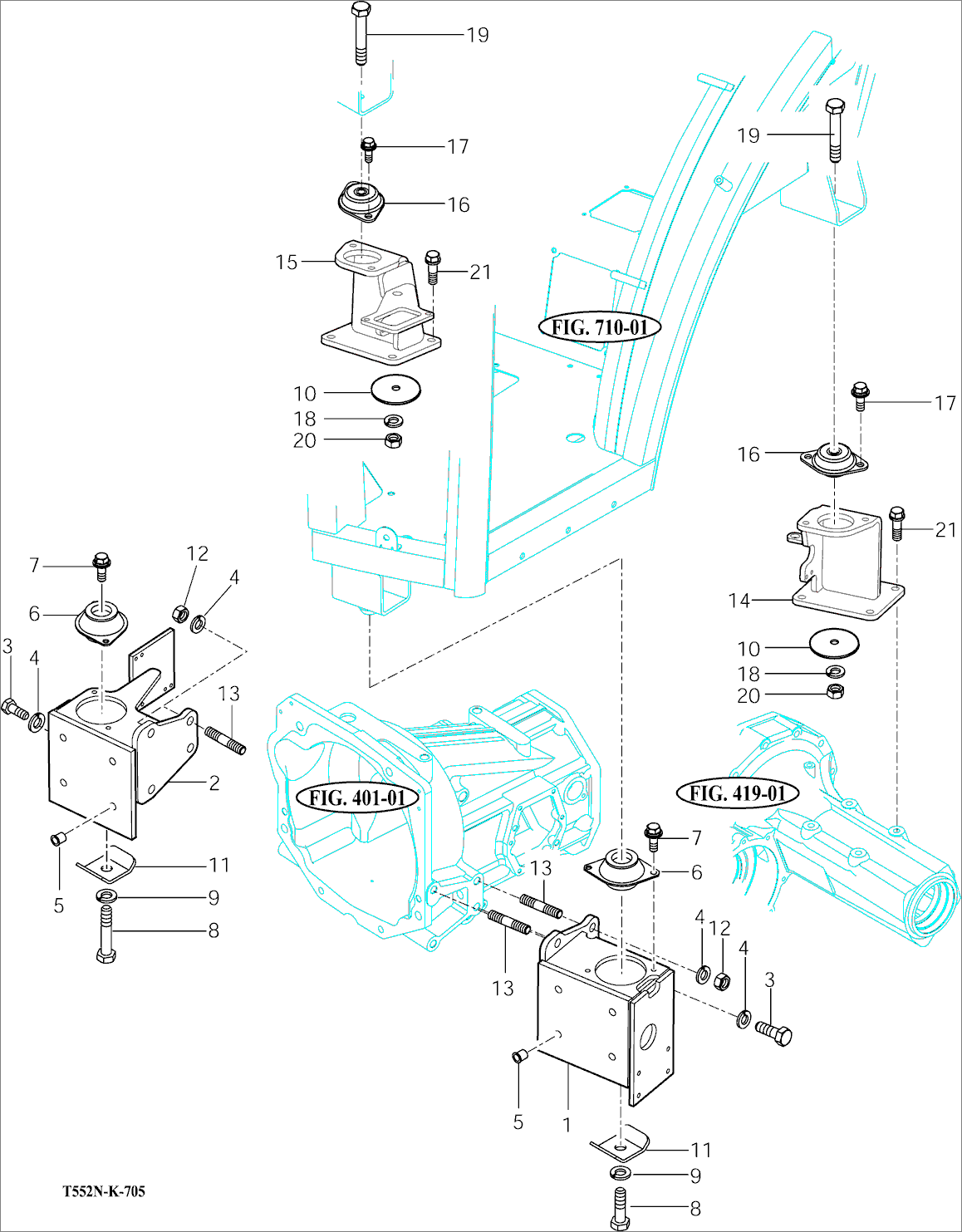 705 - FRONT AND REAR MOUNTINGS
