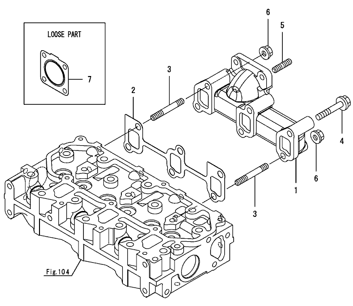 105 - EXHAUST MANIFOLD