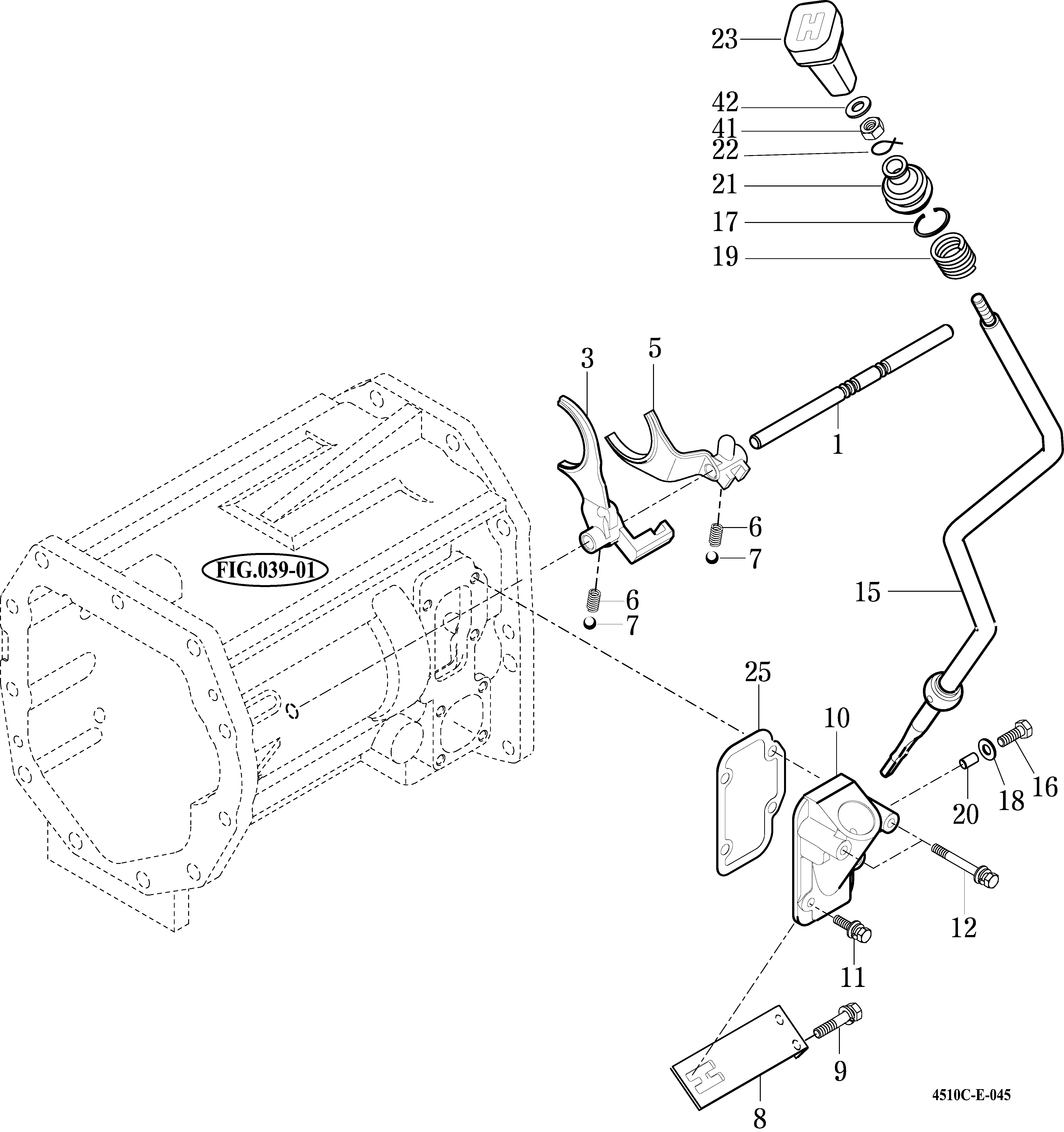 045 - SUB CHANGE LEVER