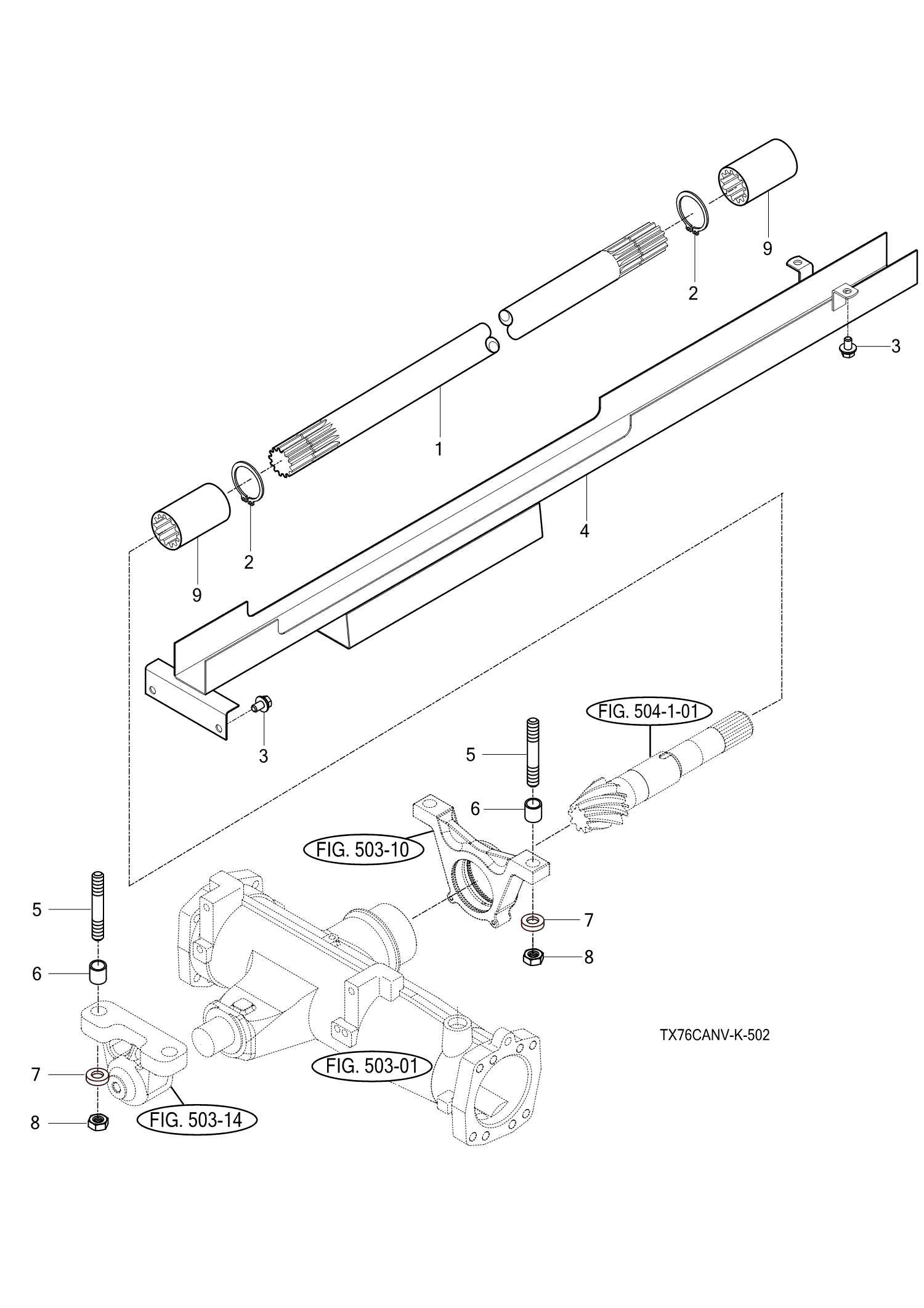 502 - FRONT DRIVE SHAFT