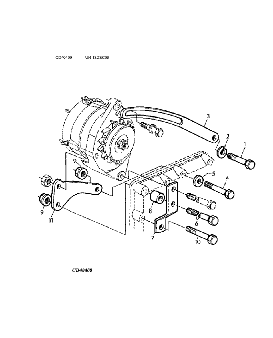 E50 - ALTERNATOR ADJUSTING STRAP&BRACKETS
