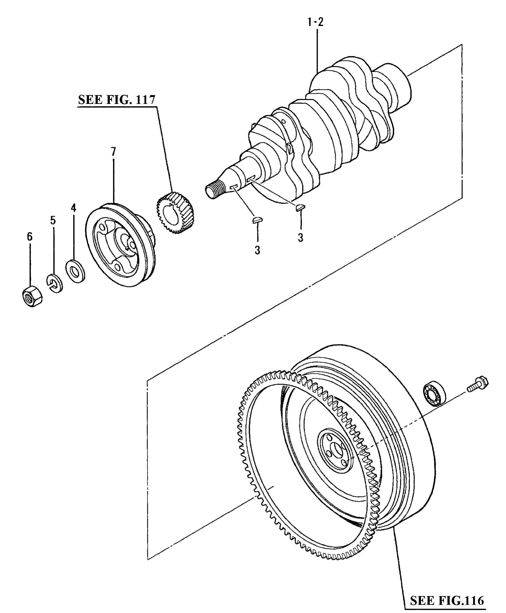 115 - CRANKSAFT & PULLEY