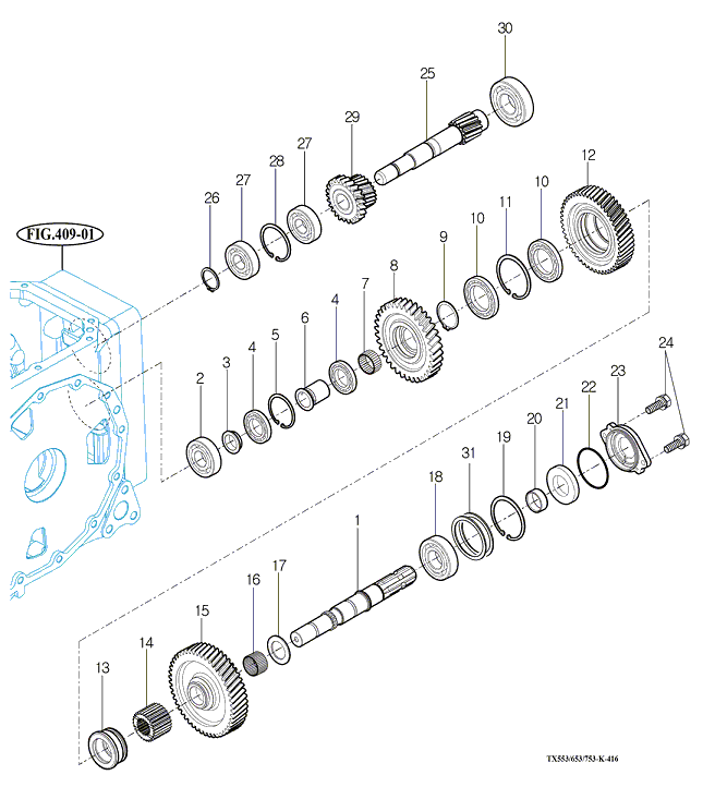 415 - P.T.O CHANGE GEARS