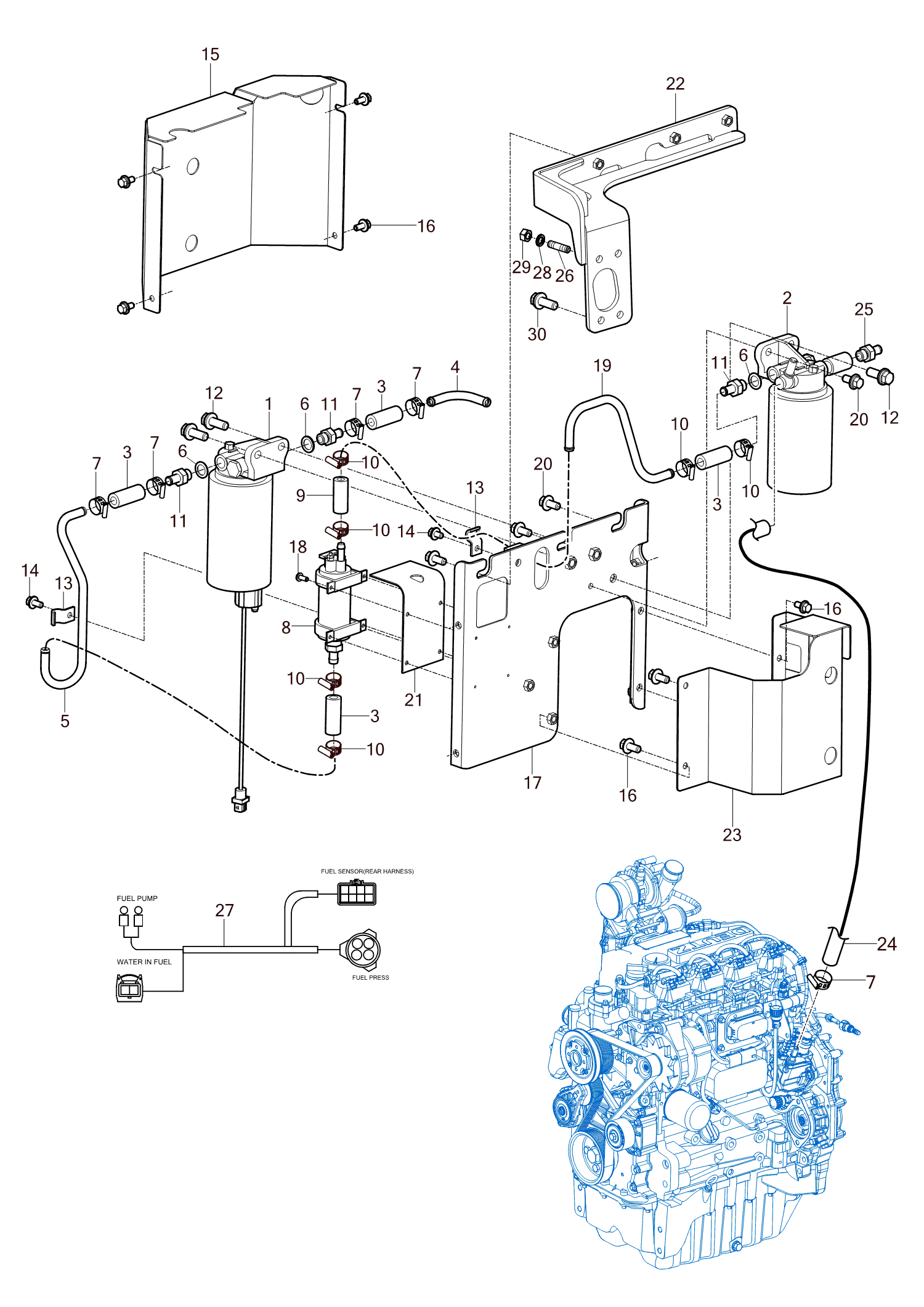 205 - FUEL FILTER & FUEL PUMP