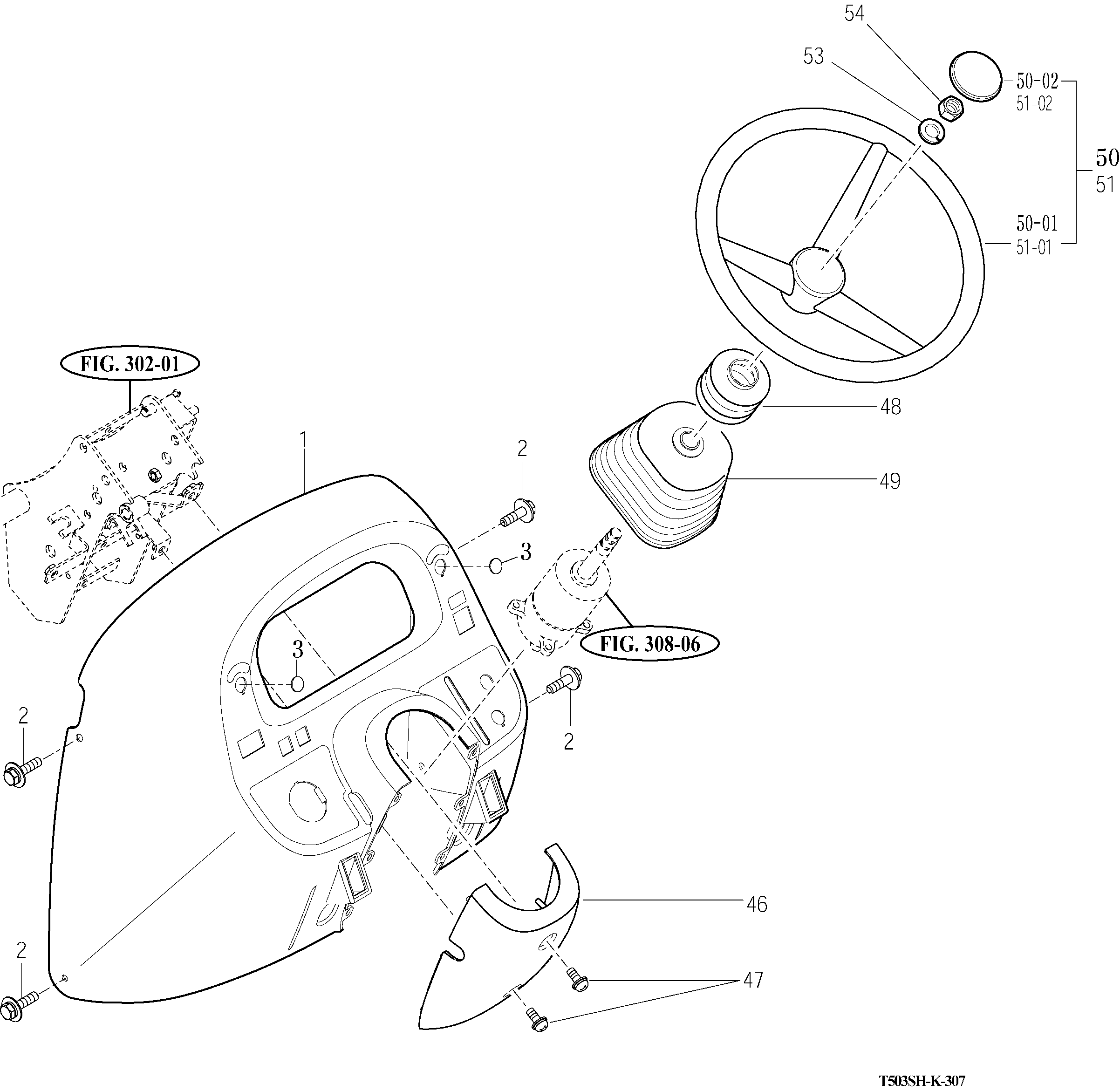 307 - POWER STEERING WHEEL
