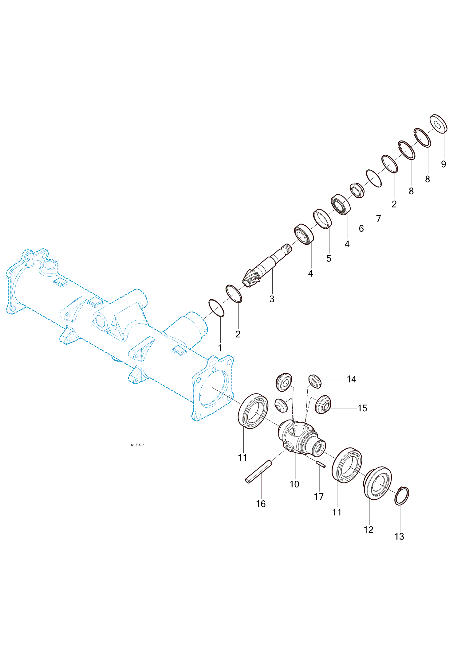502 - FRONT DIFFERENTIAL GEAR