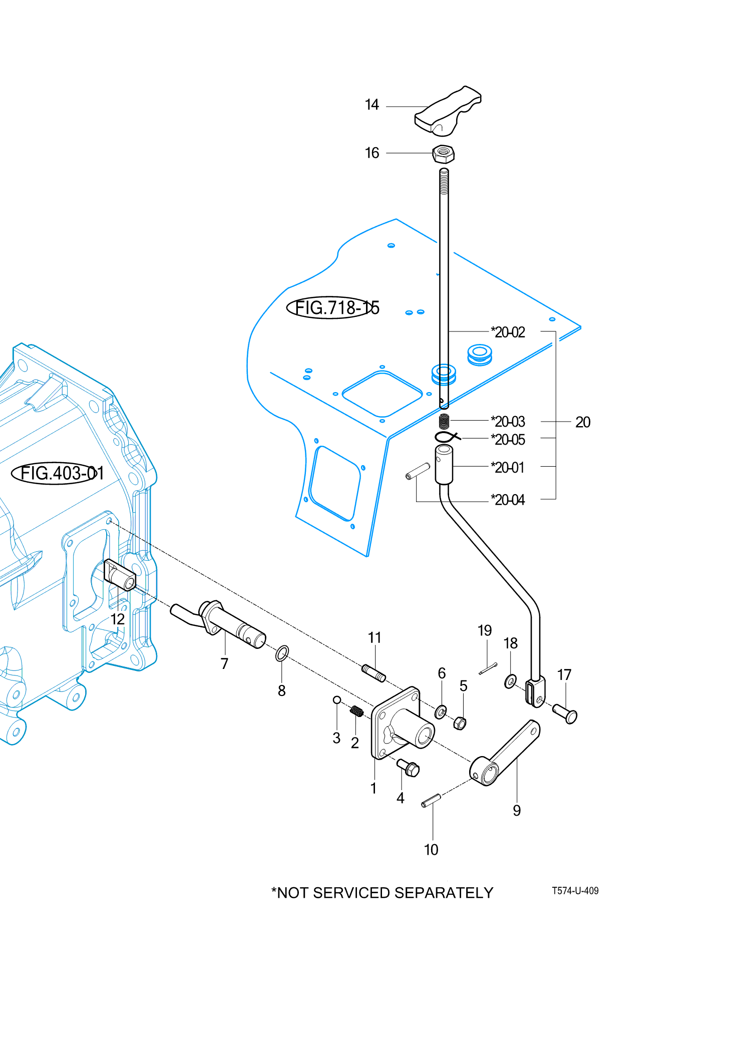 409 - 4WD CHANGE LEVER