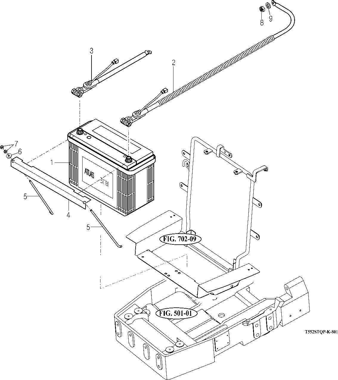 801 - BATTERY AND MOUNTING