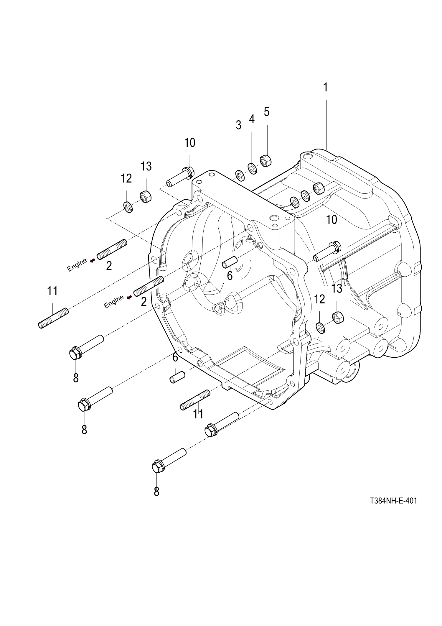 401 - TRANSMISSION FRONT CASE