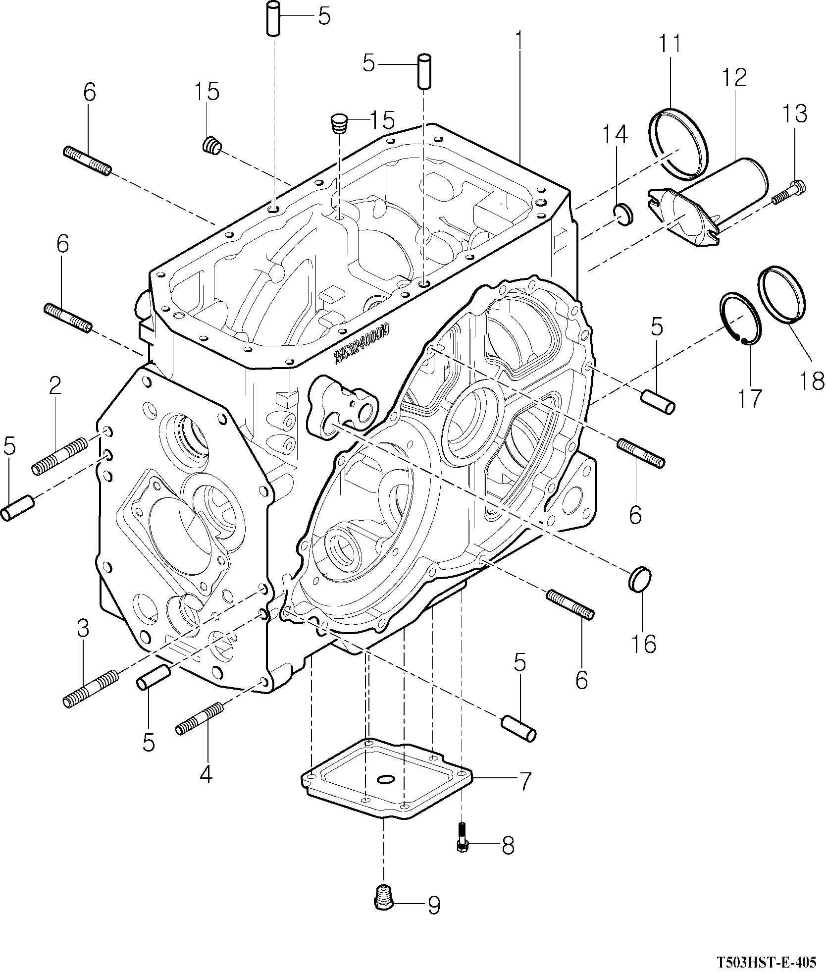 405 - TRANSMISSION REAR CASE 405 - TRANSMISSION REAR CASE