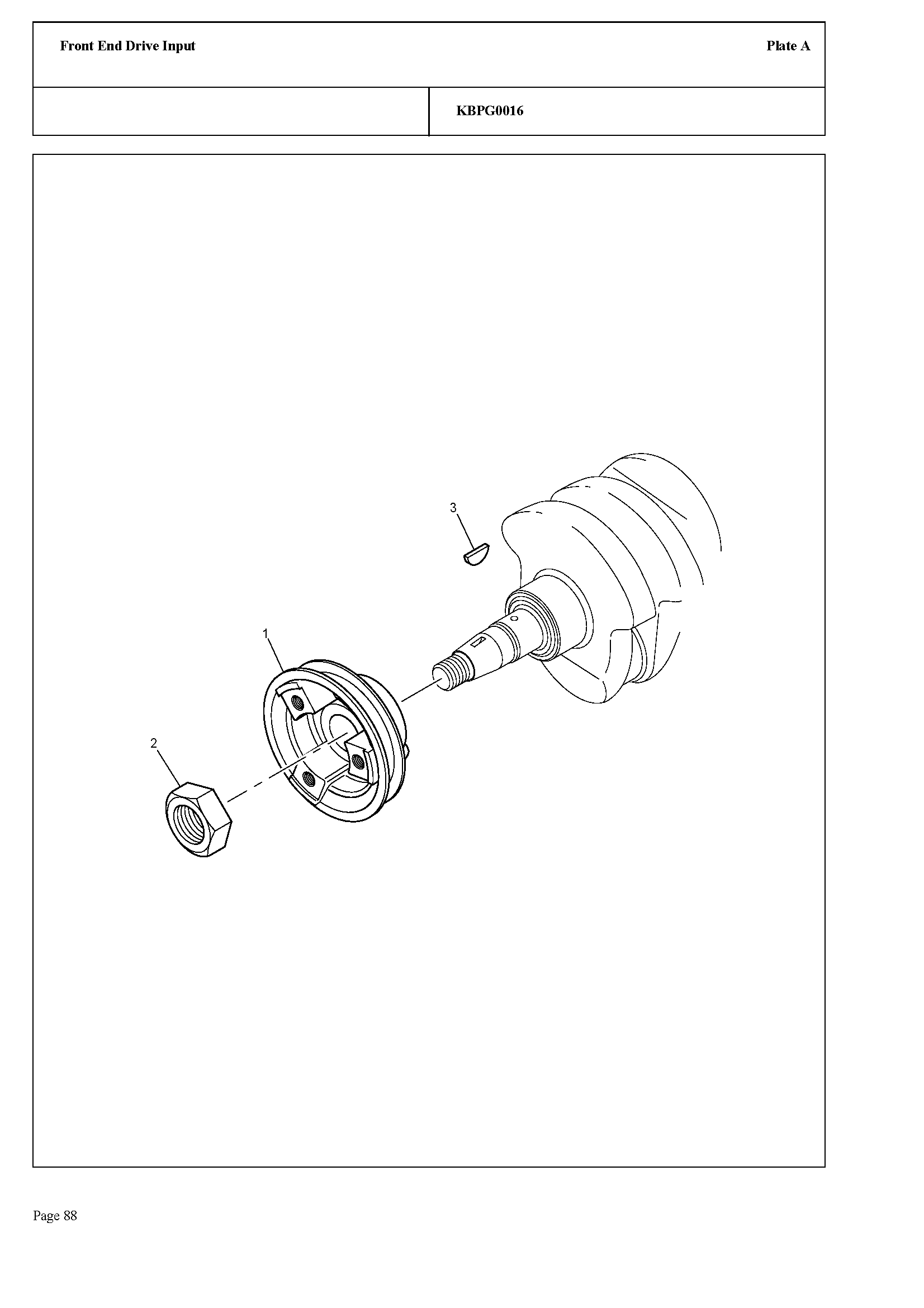125 - FRONT END DRIVE INPUT