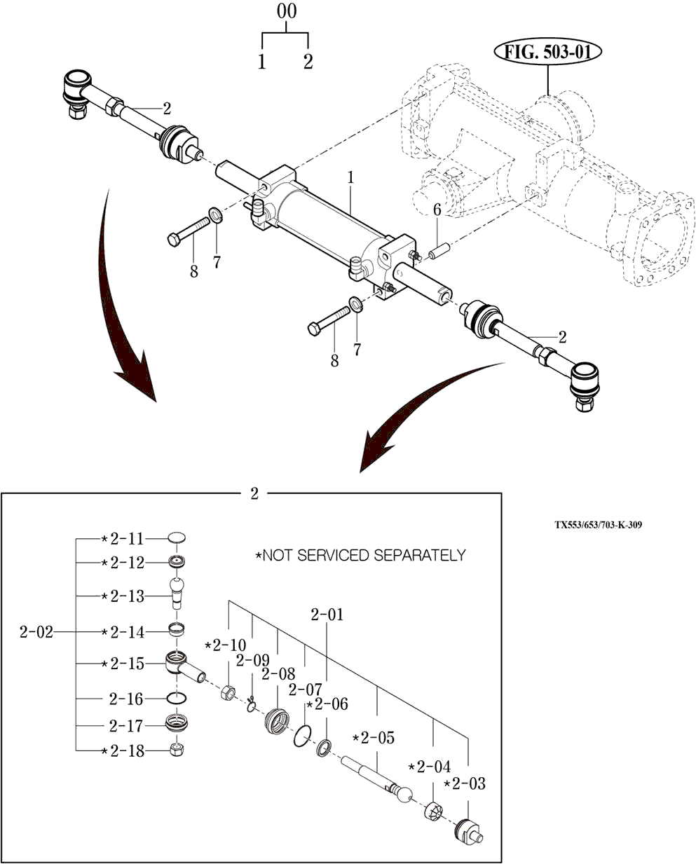 309 - POWER STEERING CYLINDER