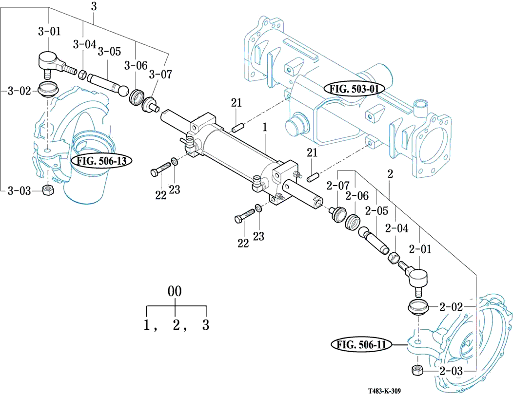 309 - POWER STEERING CYLINDER