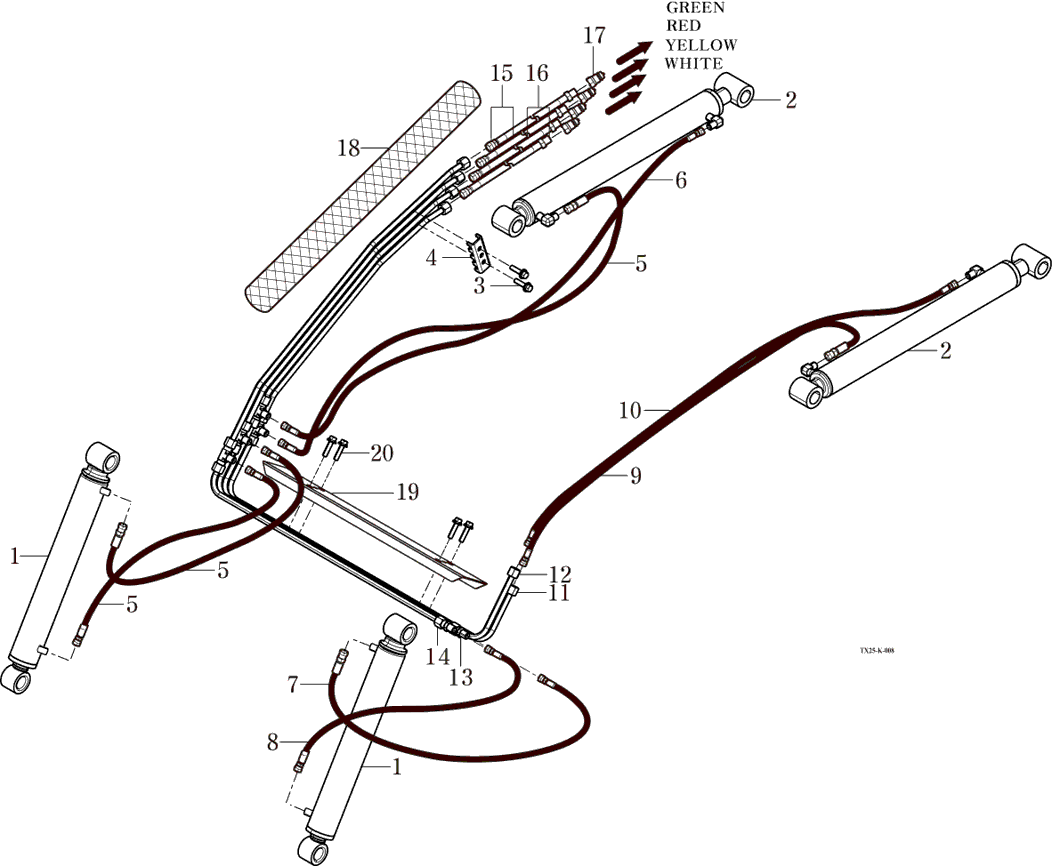 008 - HYDRAULIC PIPING ASSEMBLY (2021-12-01 ~) 008 - HYDRAULIC PIPING ASSEMBLY (2021-12-01 ~)