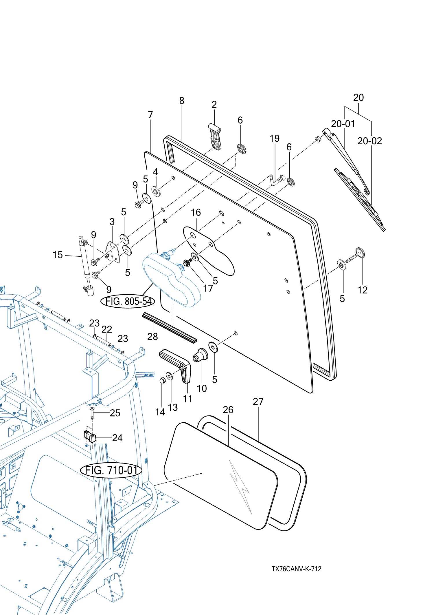 712 - REAR GLASS