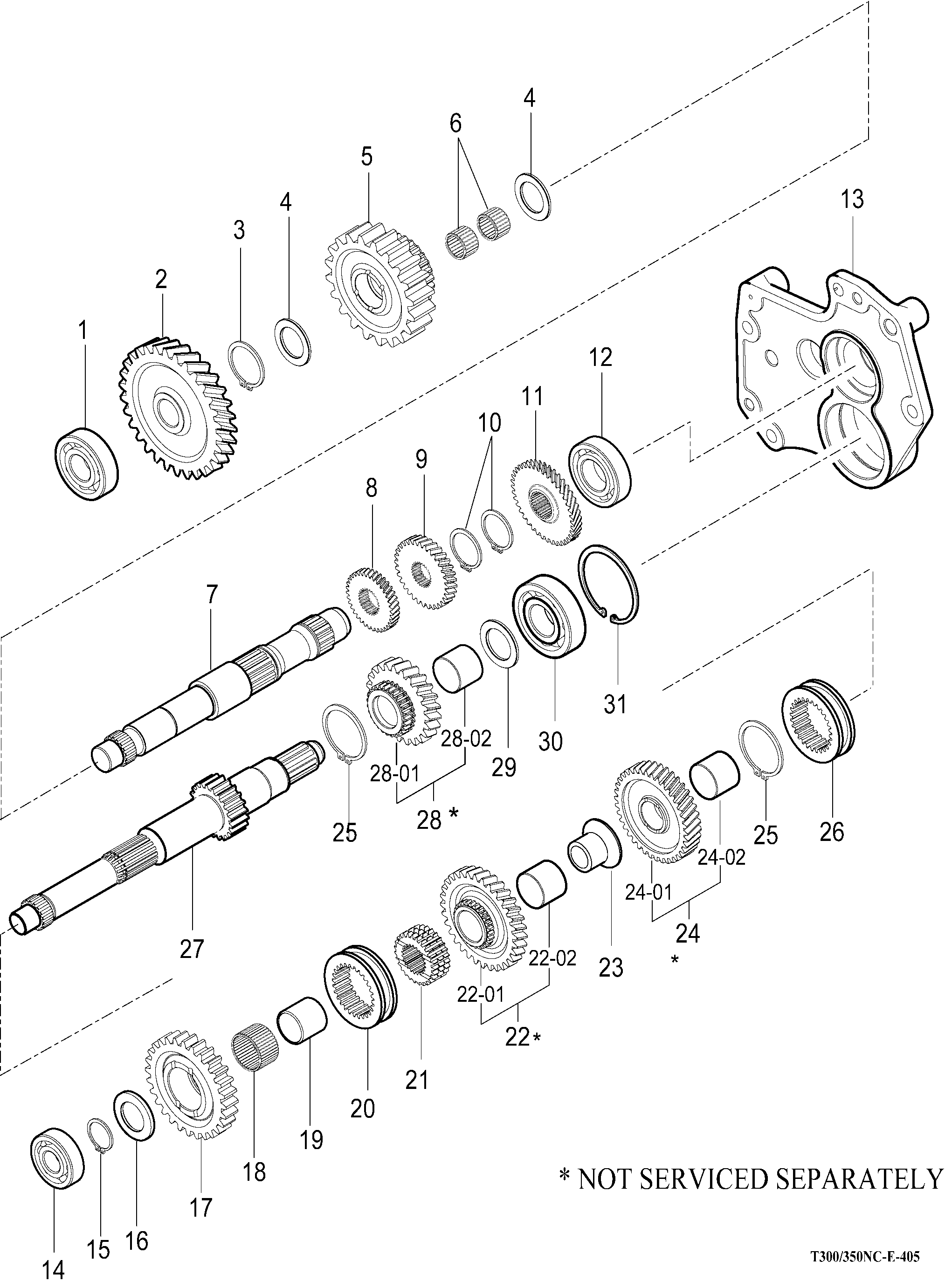 405 - MAIN CHANGE GEARS & REVERSE GEARS