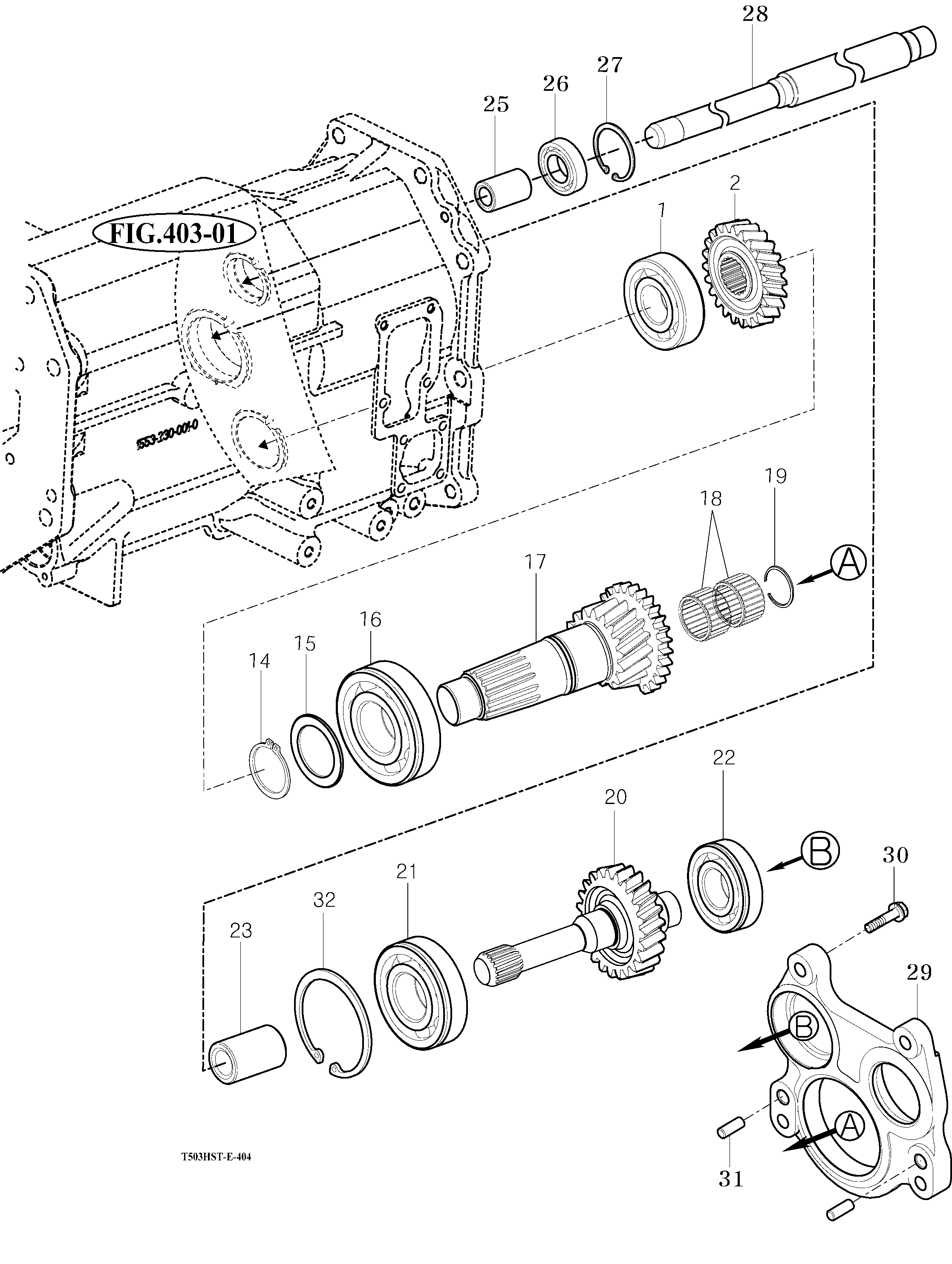404 - TRANSTER GEAR SET 404 - TRANSTER GEAR SET