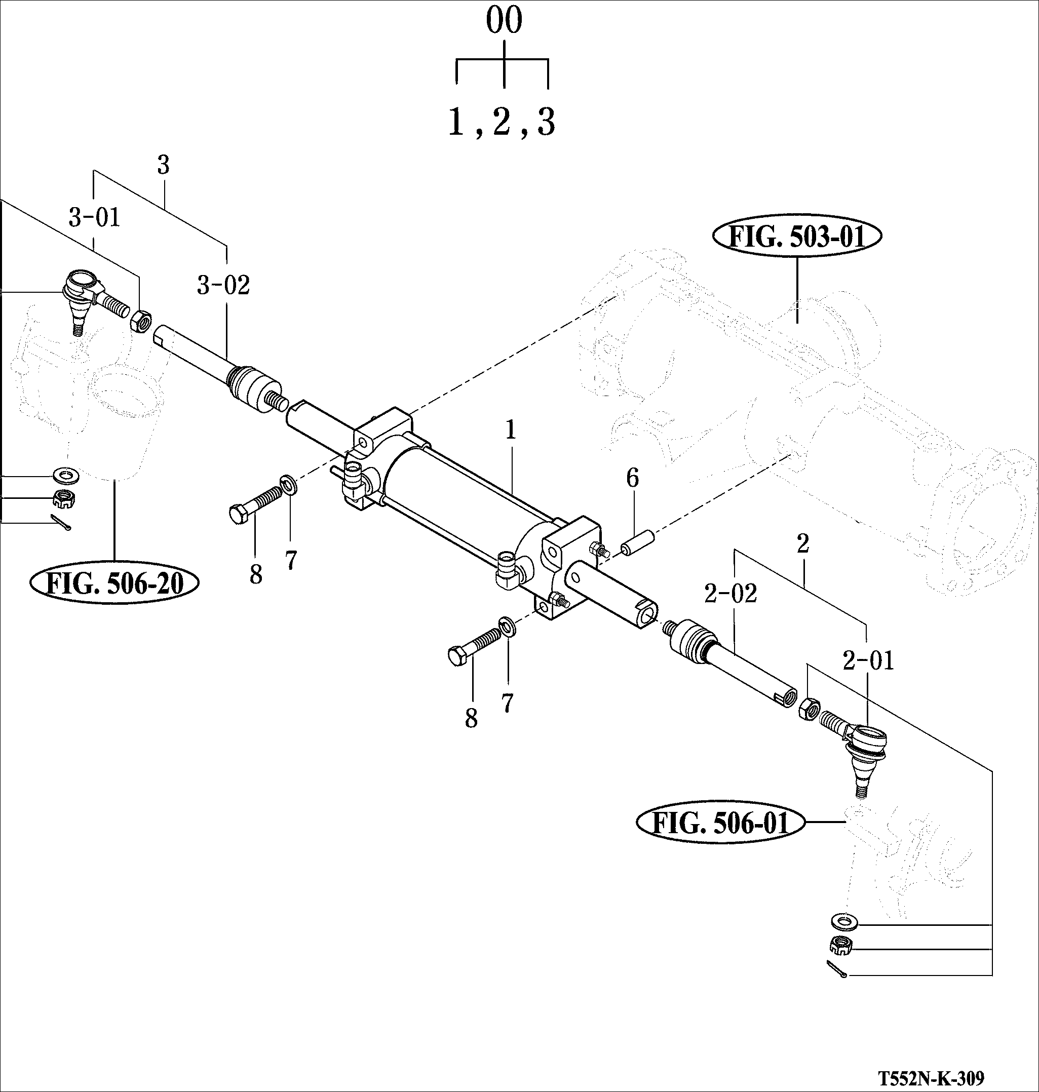 309 - POWER STEERING CYLINDER