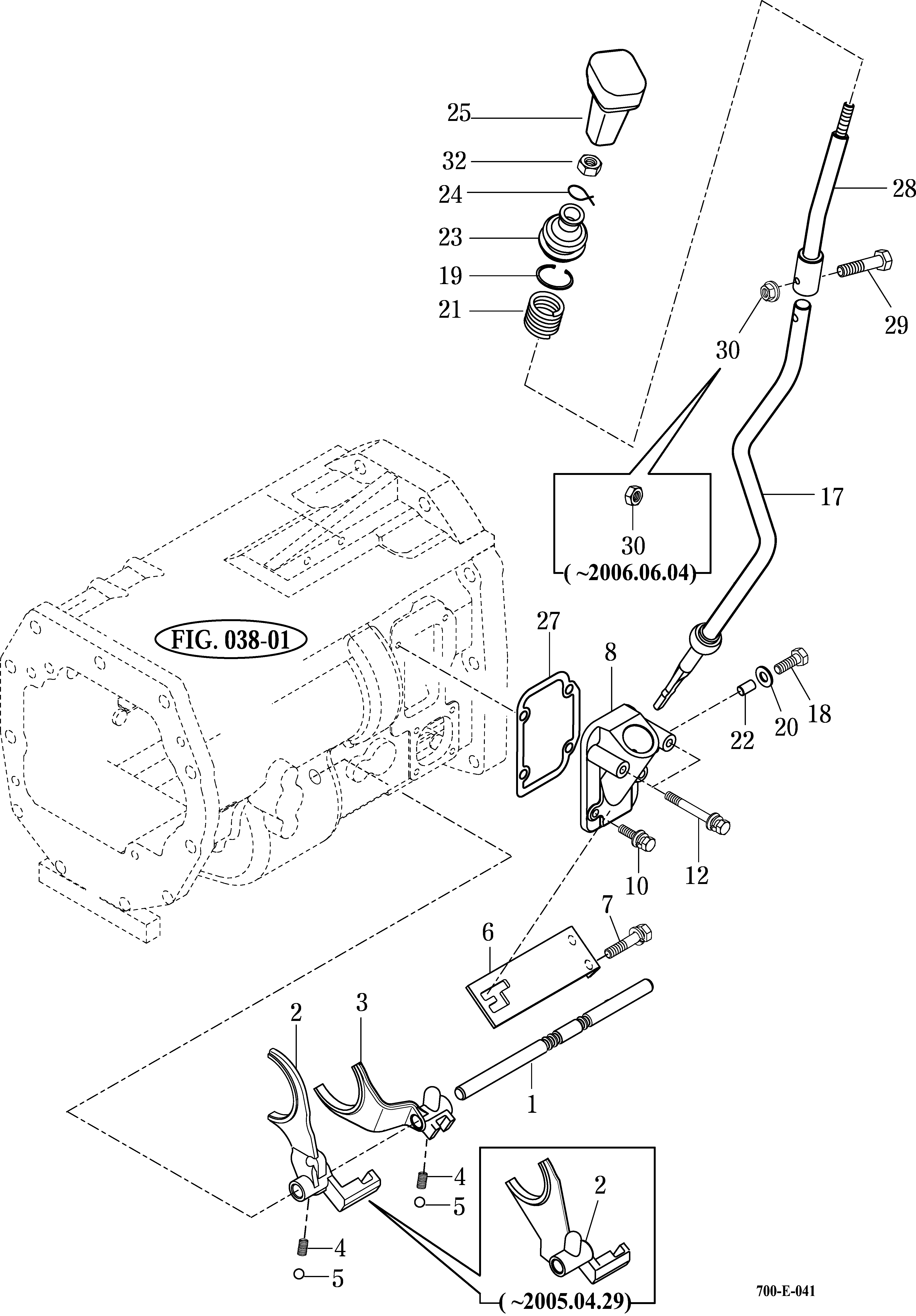 041 - SUB CHANGE LEVER