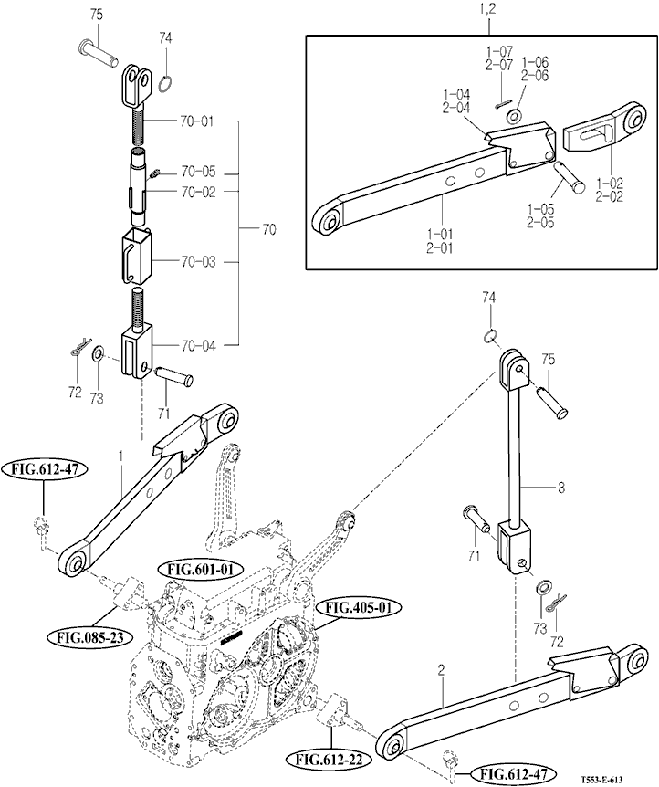 613 - LOWER LINK & LIFT ROD