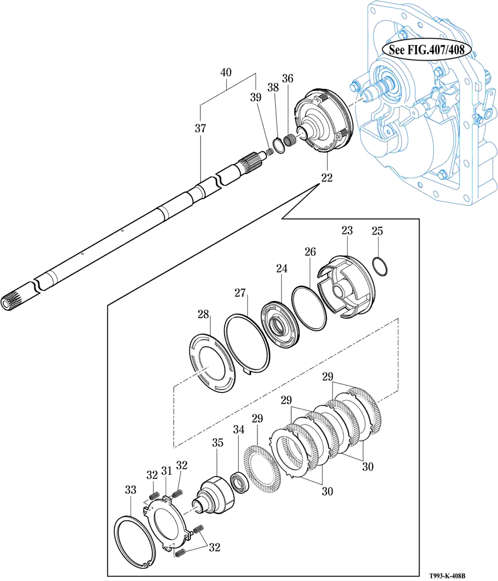 408-2 - PTO CLUTCH ASSY