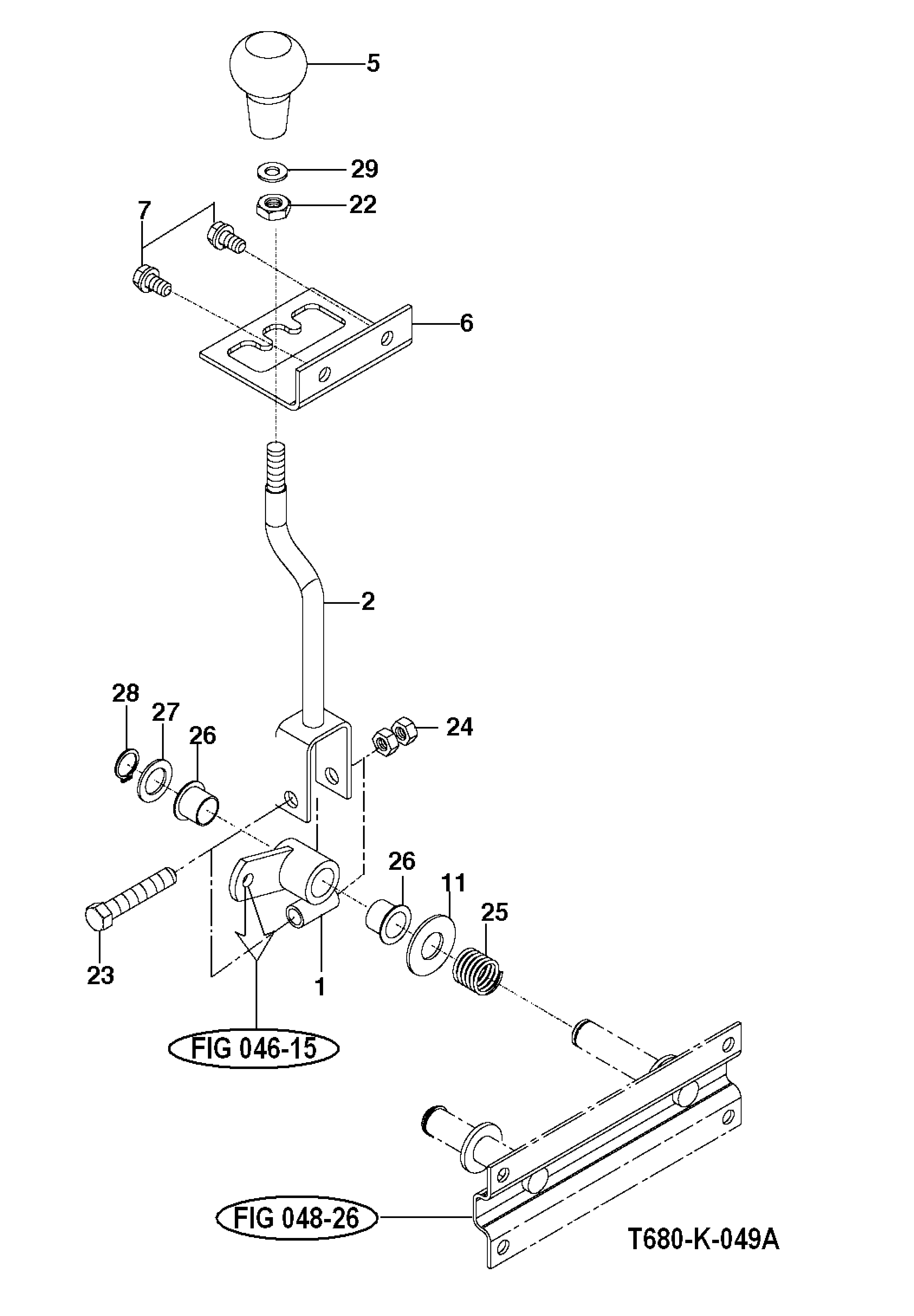 049 - P.T.O CHANGE LEVER