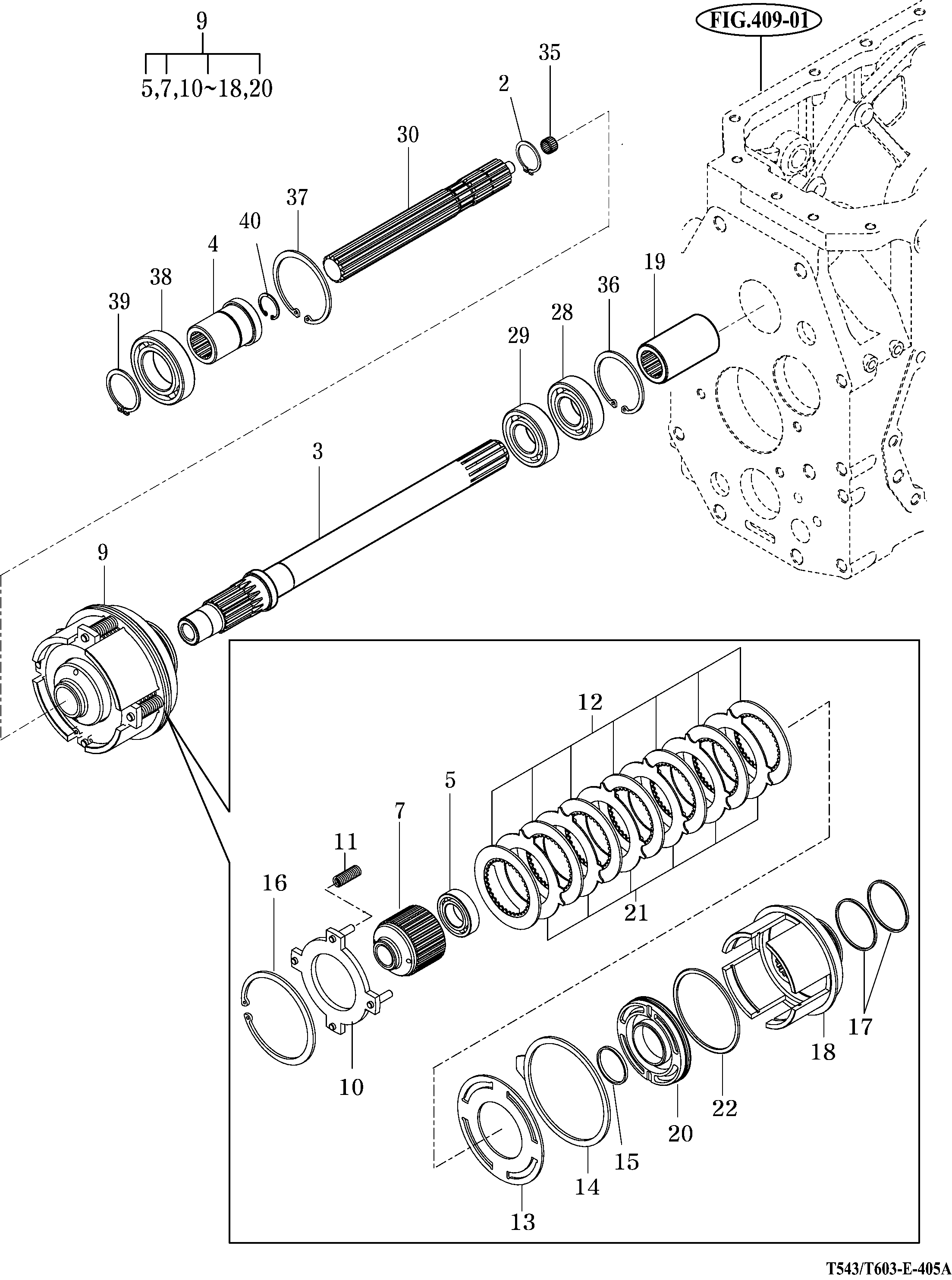 405 - P.T.O DRIVE SHAFT