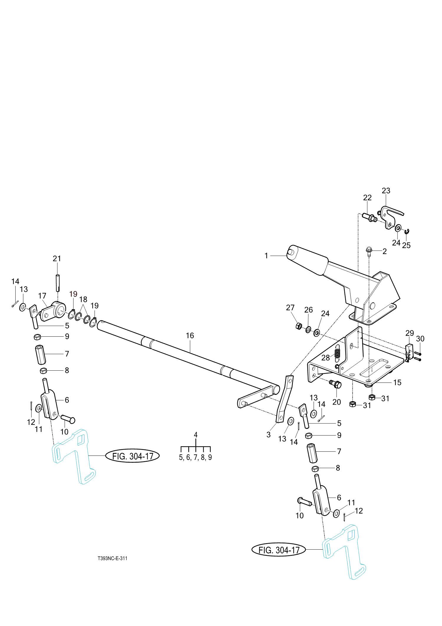 311 - HAND BRAKE LINKAGE