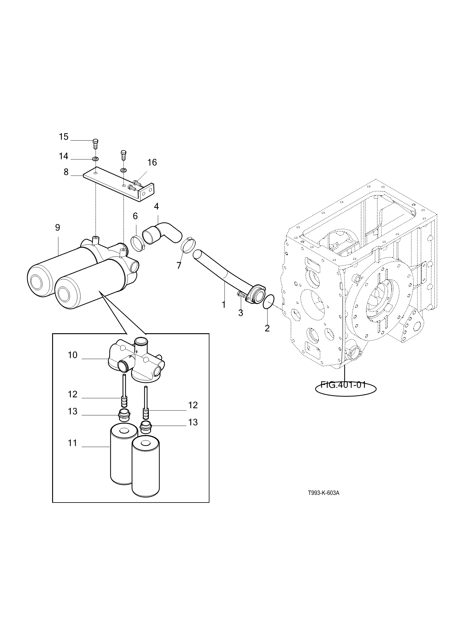 603A - FILTER SUB, SUCTION